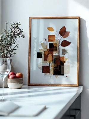 Herbstlaub Abstrakt Geometrisch