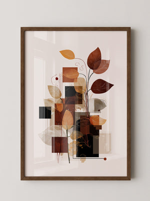 Herbstlaub Abstrakt Geometrisch