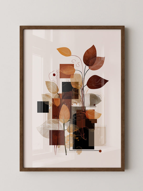 Herbstlaub Abstrakt Geometrisch