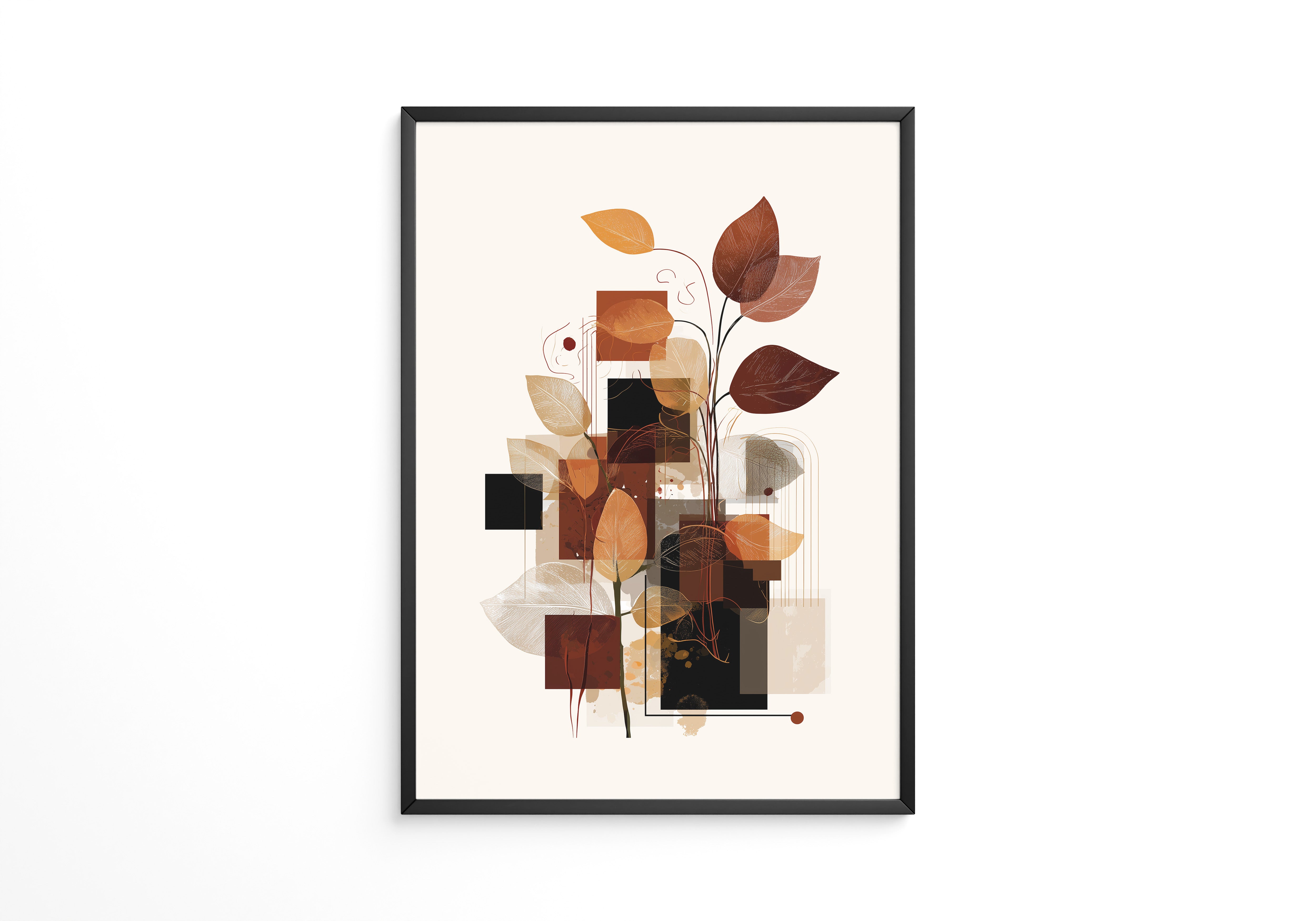 Herbstlaub Abstrakt Geometrisch