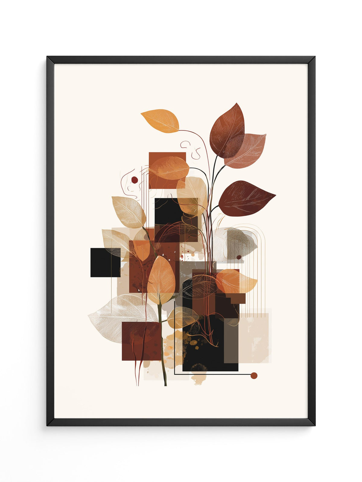 Herbstlaub Abstrakt Geometrisch