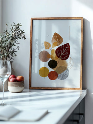 Herbstliche Blätter Geometrie