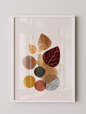 Herbstliche Blätter Geometrie