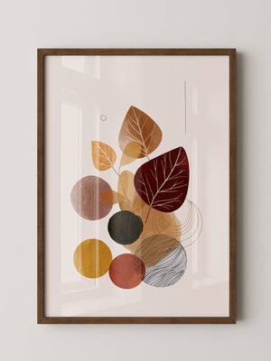 Herbstliche Blätter Geometrie