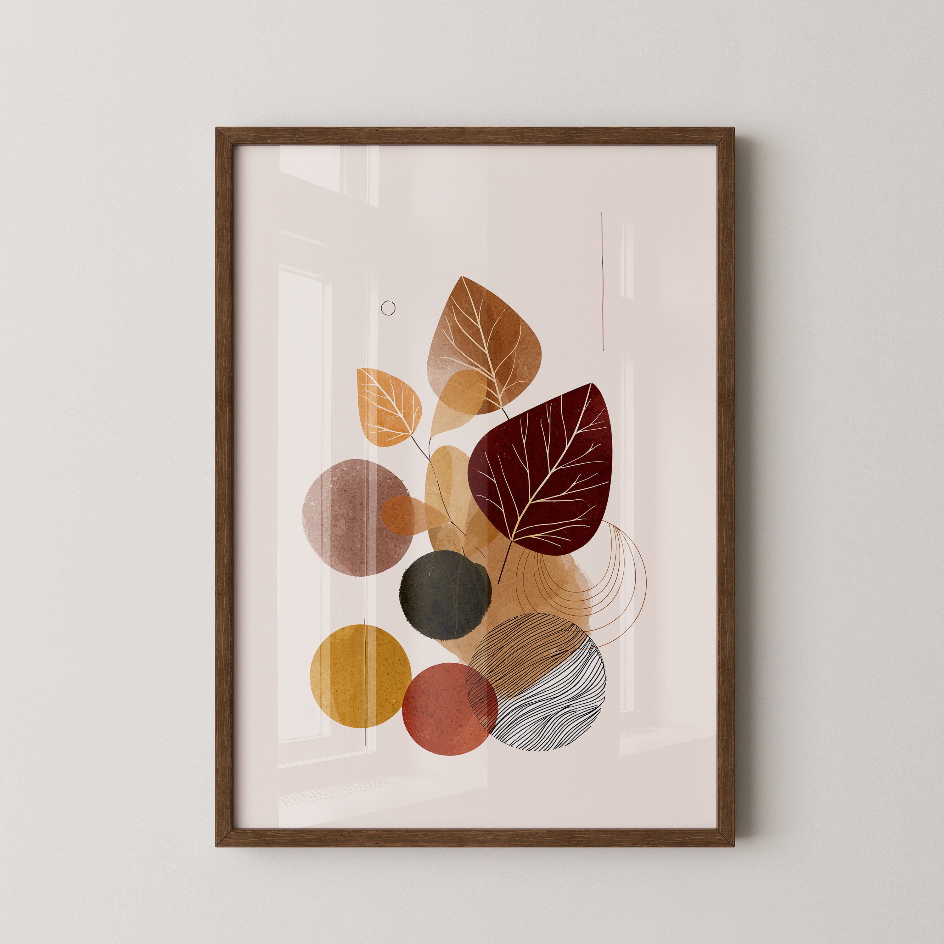 Herbstliche Blätter Geometrie