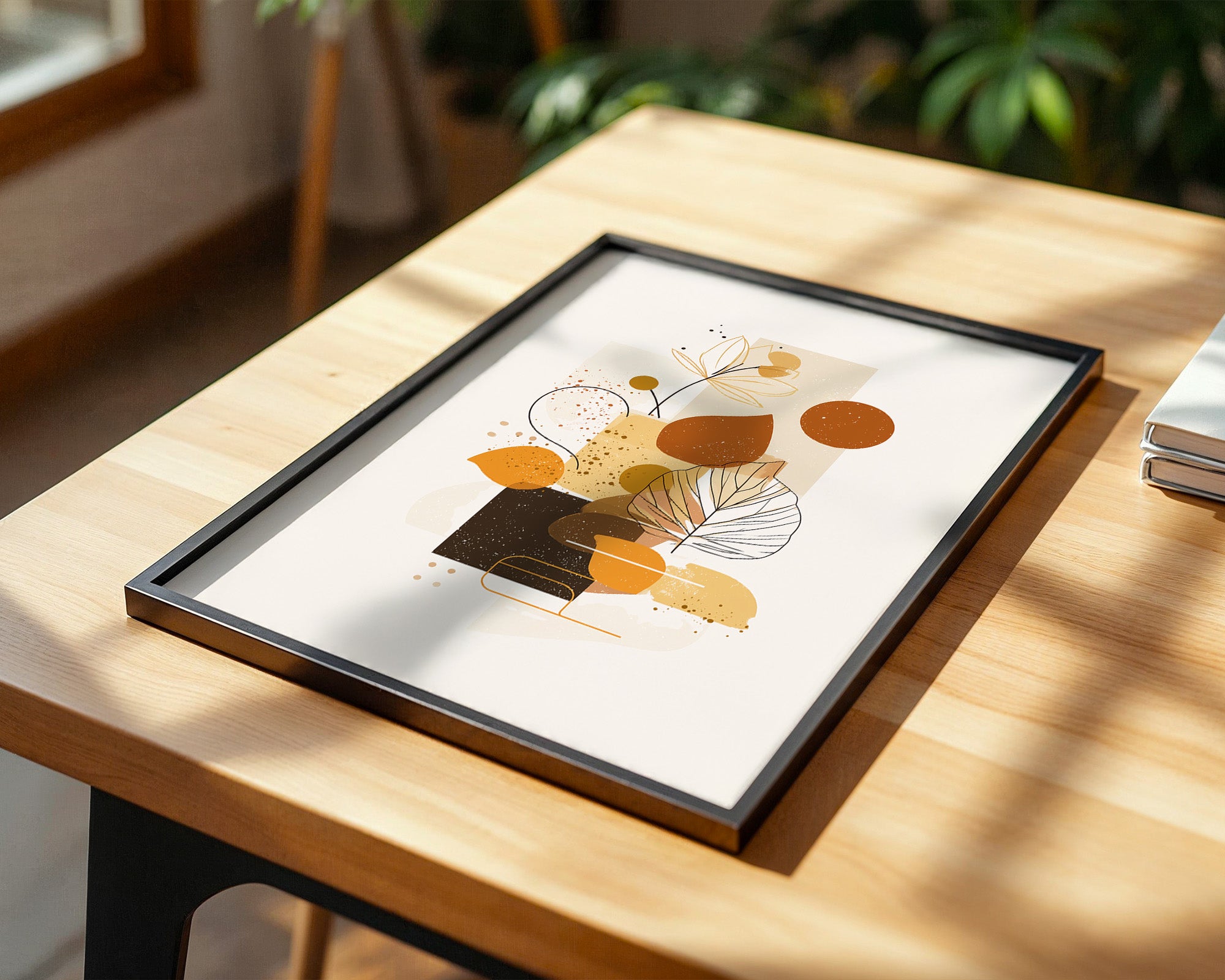 Abstrakte Blätter Erdtöne