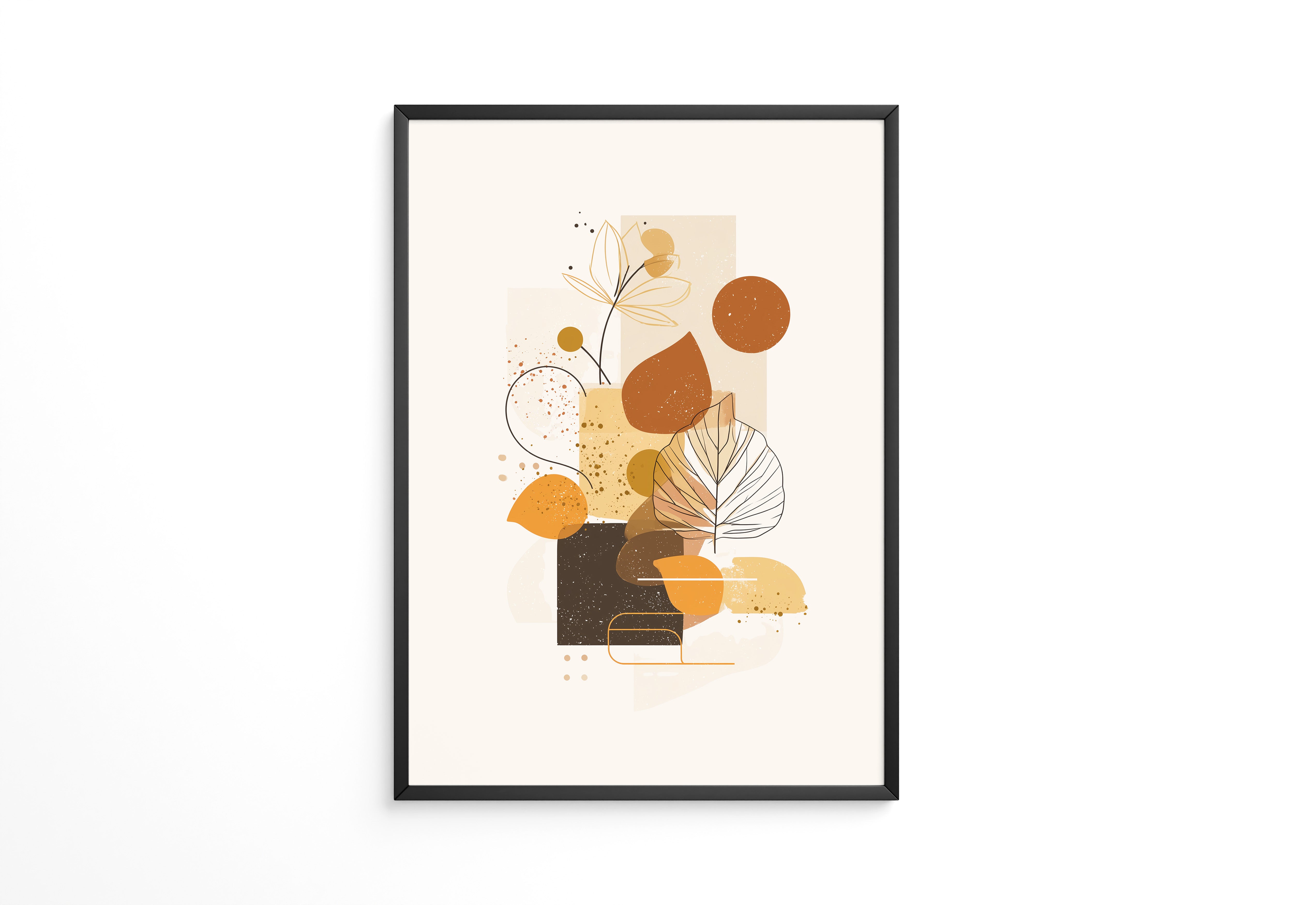 Abstrakte Blätter Erdtöne