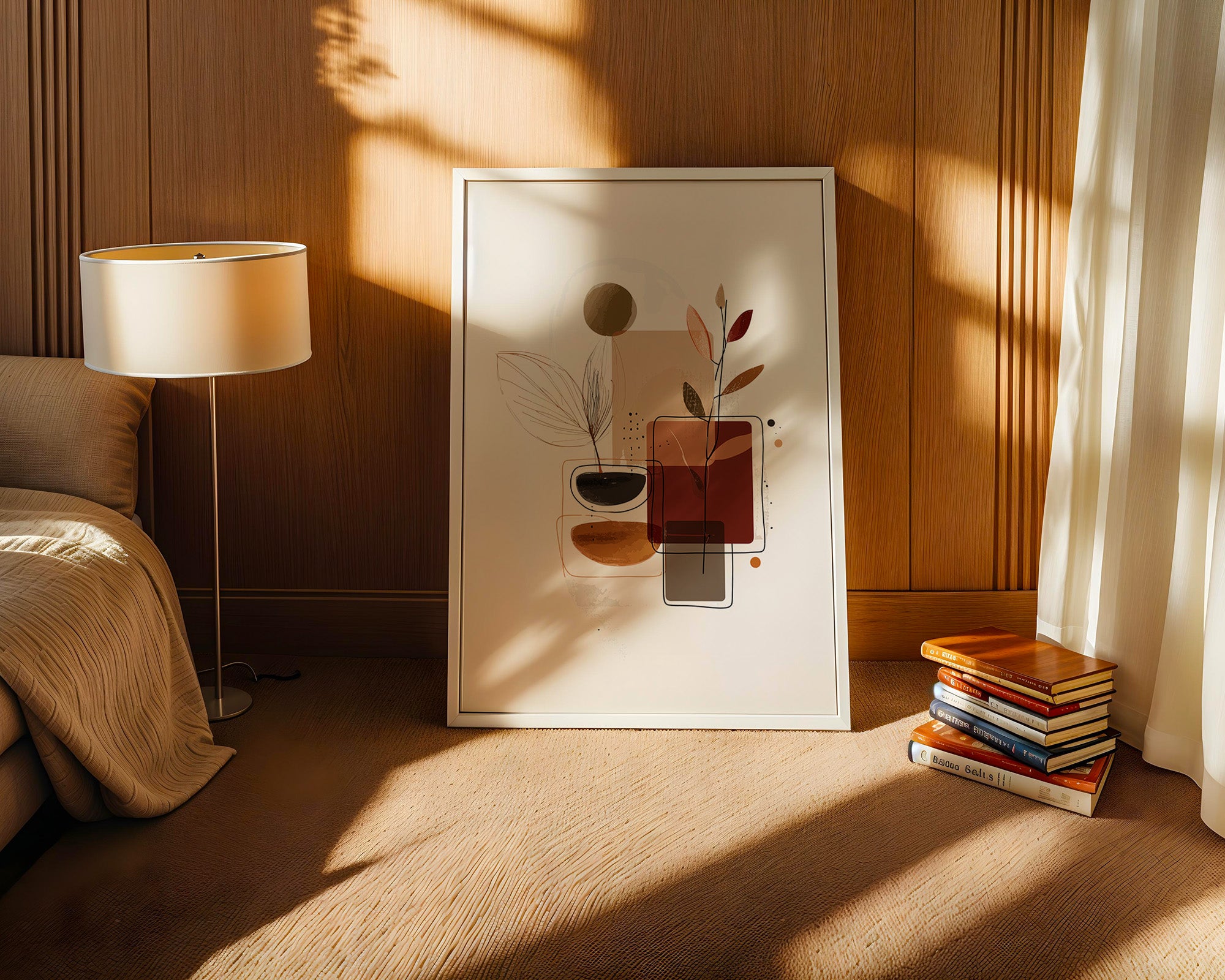 Abstrakte Blätter Erdtöne