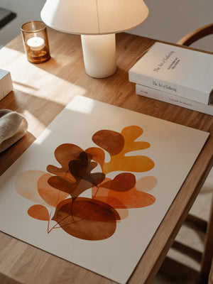 Herbstblätter Abstrakt Orange