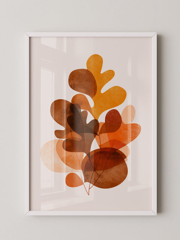 Herbstblätter Abstrakt Orange
