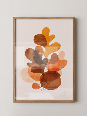 Herbstblätter Abstrakt Orange