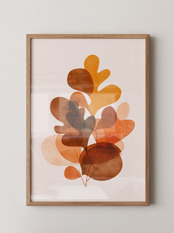 Herbstblätter Abstrakt Orange