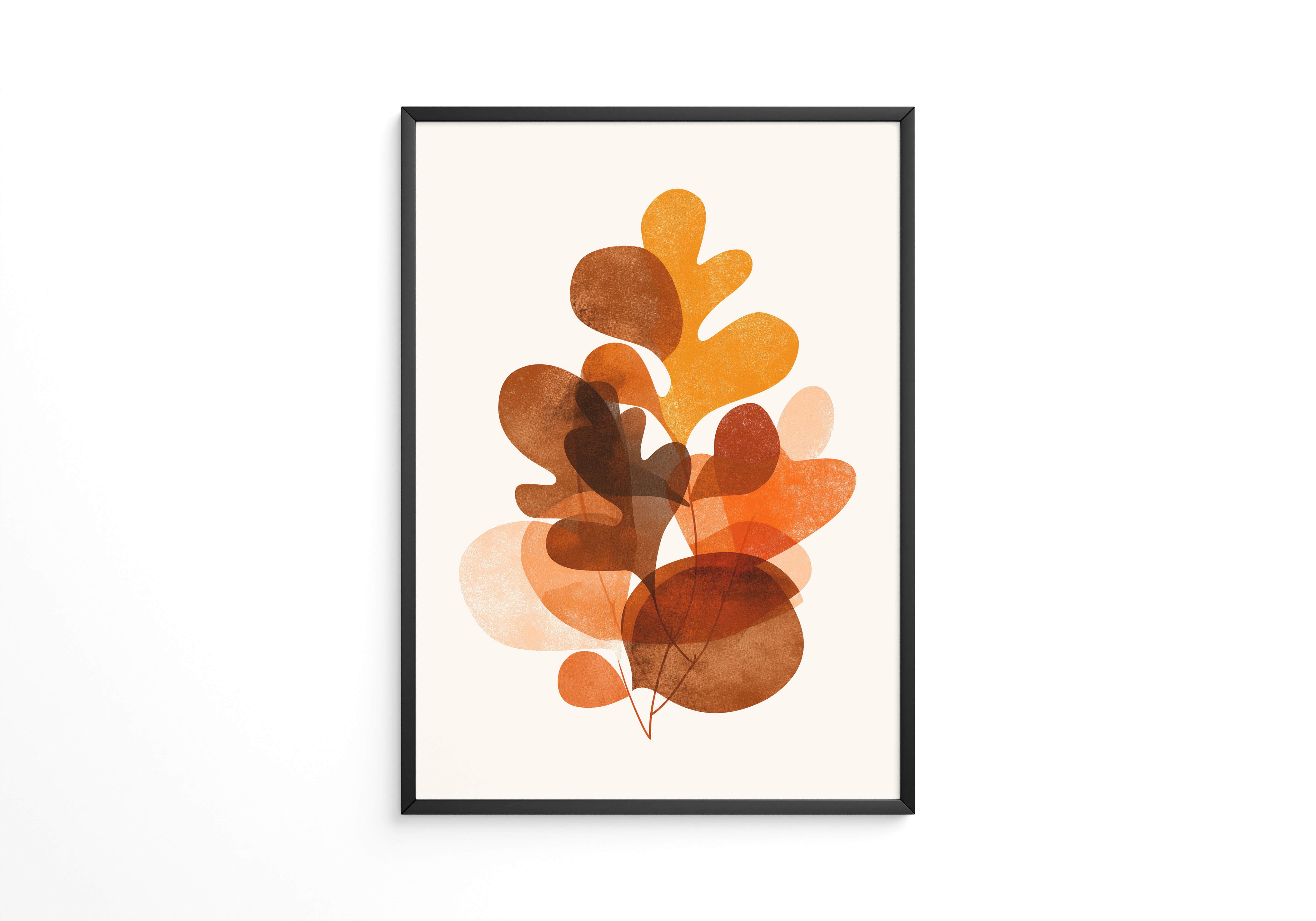 Herbstblätter Abstrakt Orange