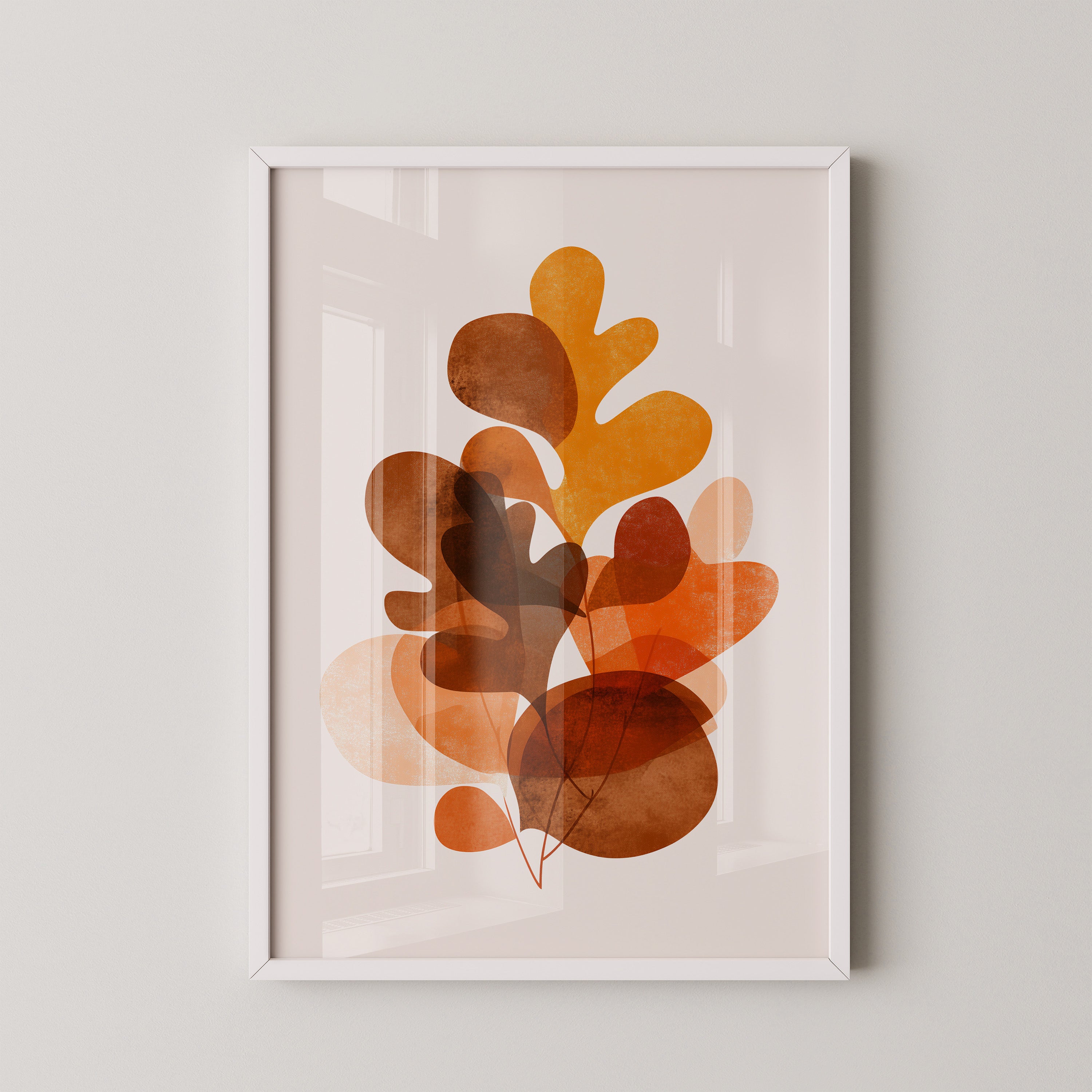 Herbstblätter Abstrakt Orange