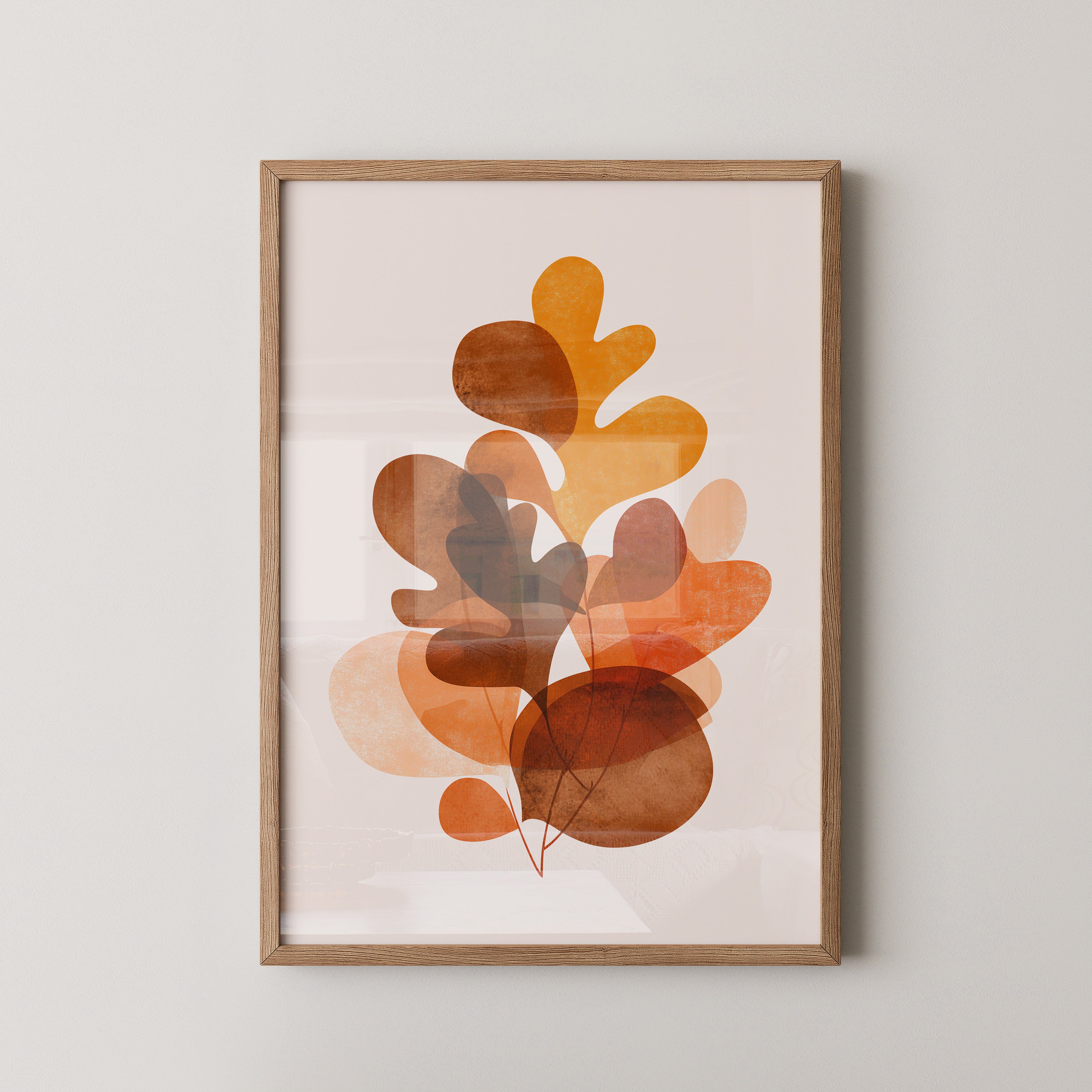 Herbstblätter Abstrakt Orange