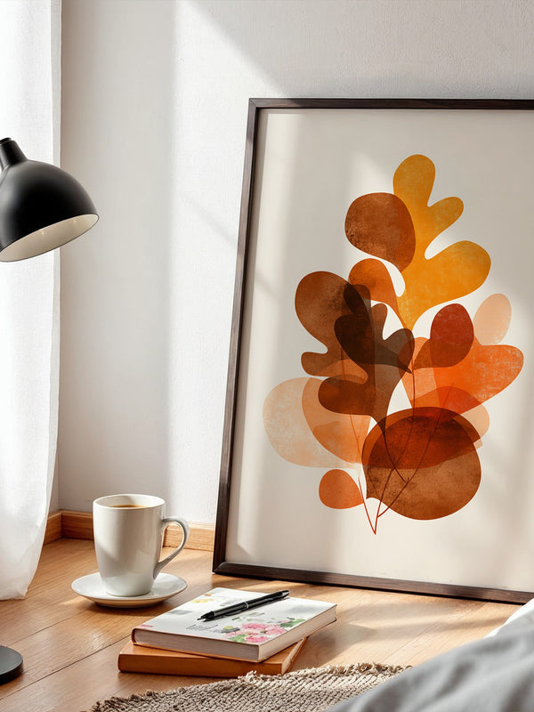 Herbstblätter Abstrakt Orange