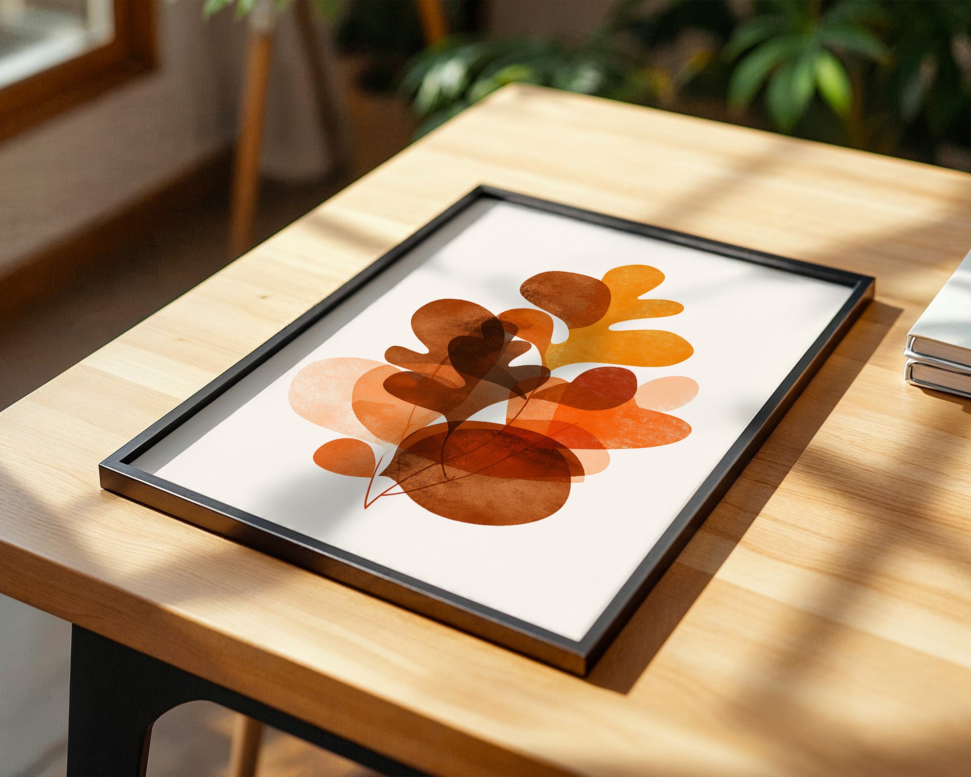 Herbstblätter Abstrakt Orange