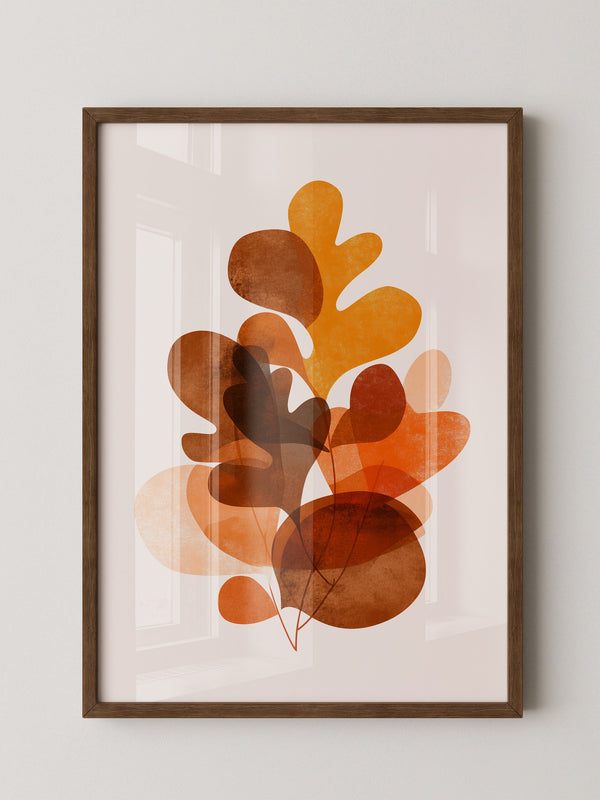 Herbstblätter Abstrakt Orange