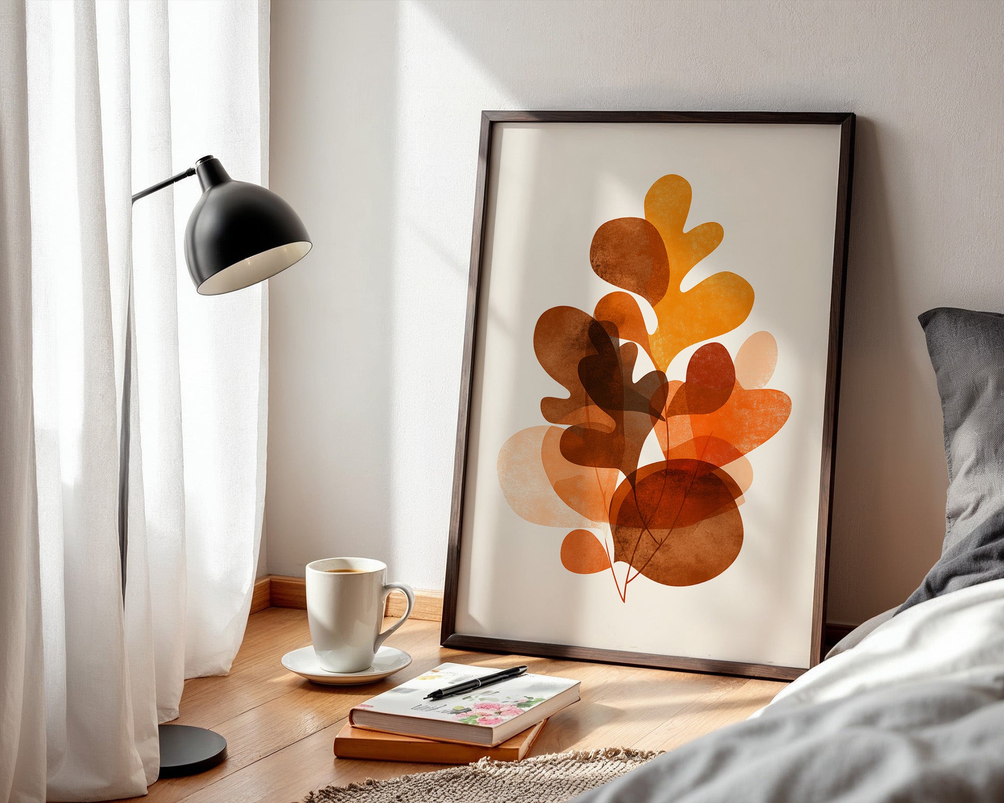 Herbstblätter Abstrakt Orange