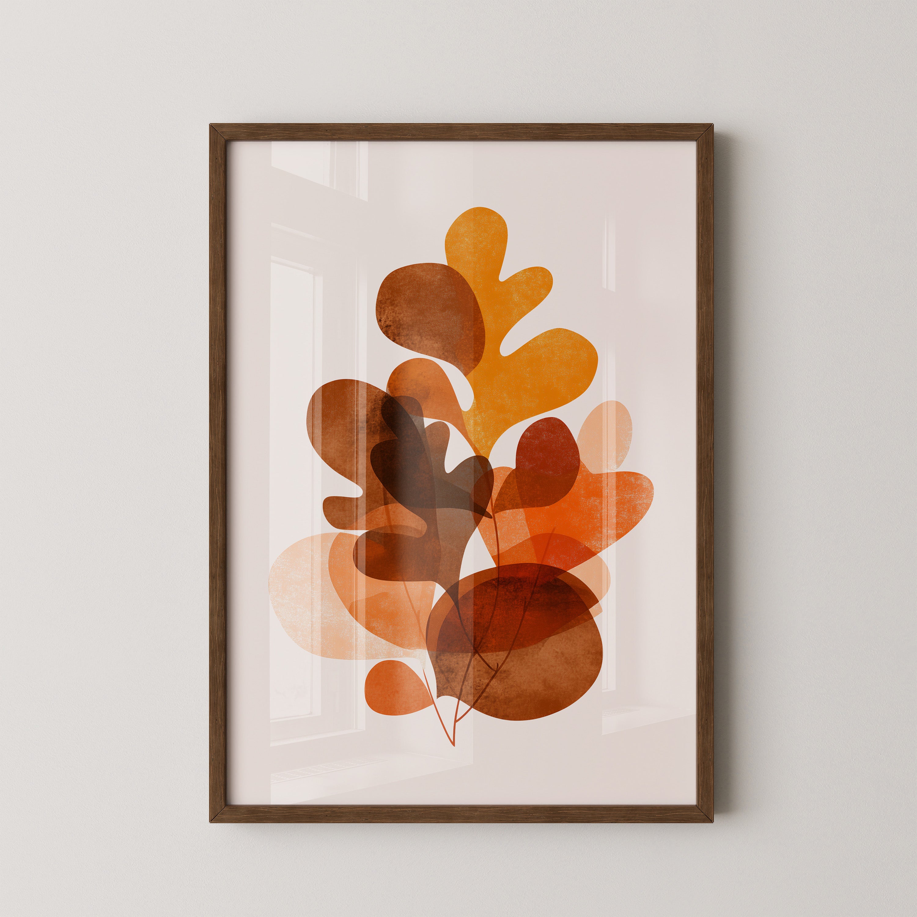 Herbstblätter Abstrakt Orange