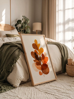 Herbstblätter Abstrakt Orange