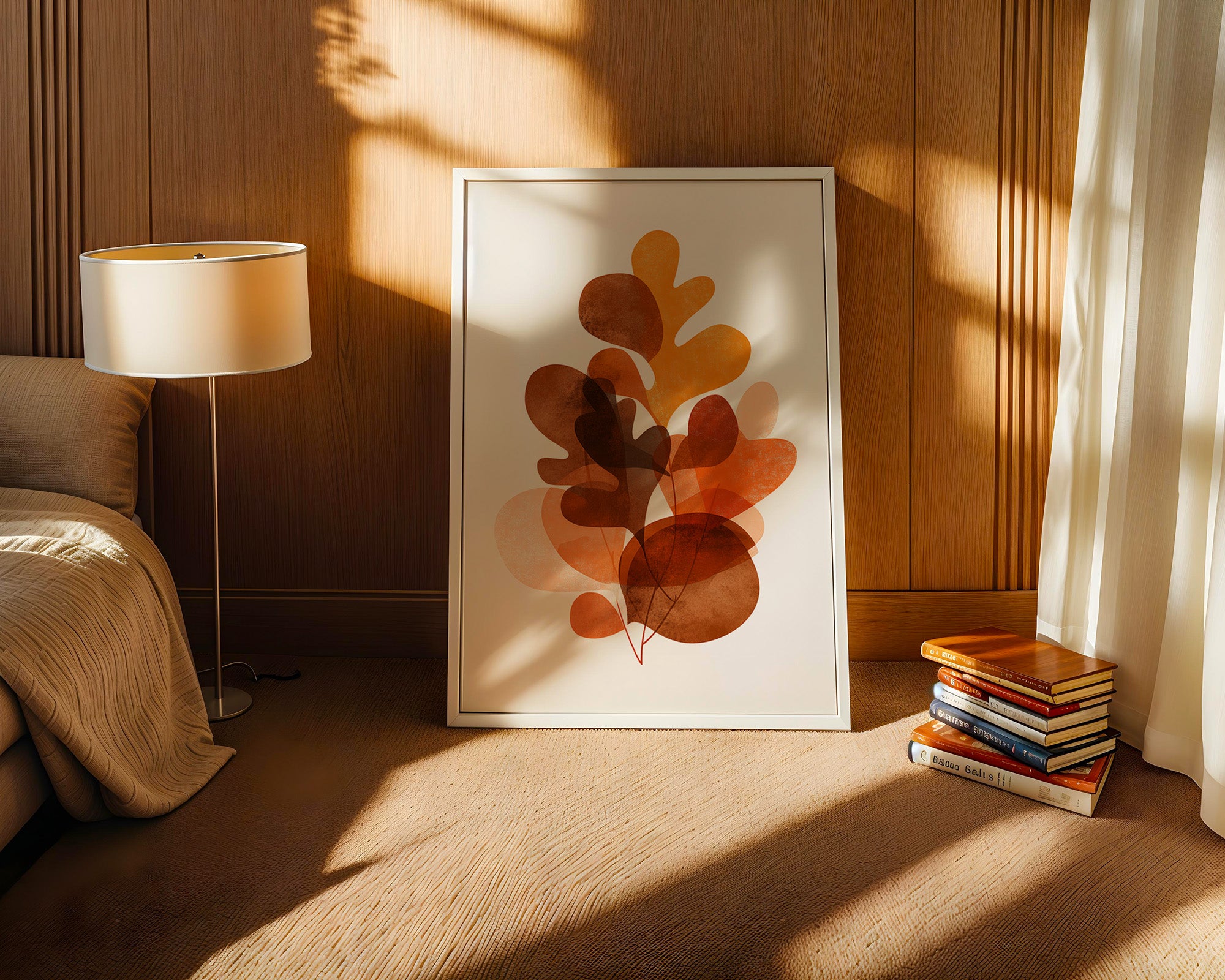 Herbstblätter Abstrakt Orange