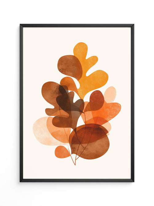 Herbstblätter Abstrakt Orange