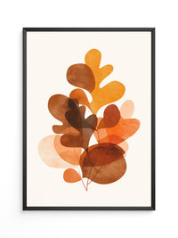 Herbstblätter Abstrakt Orange