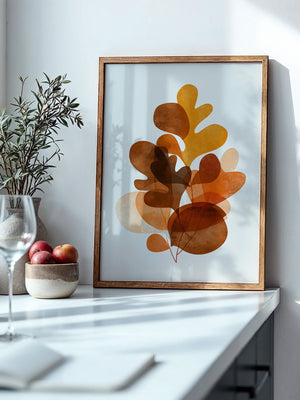 Herbstblätter Abstrakt Orange