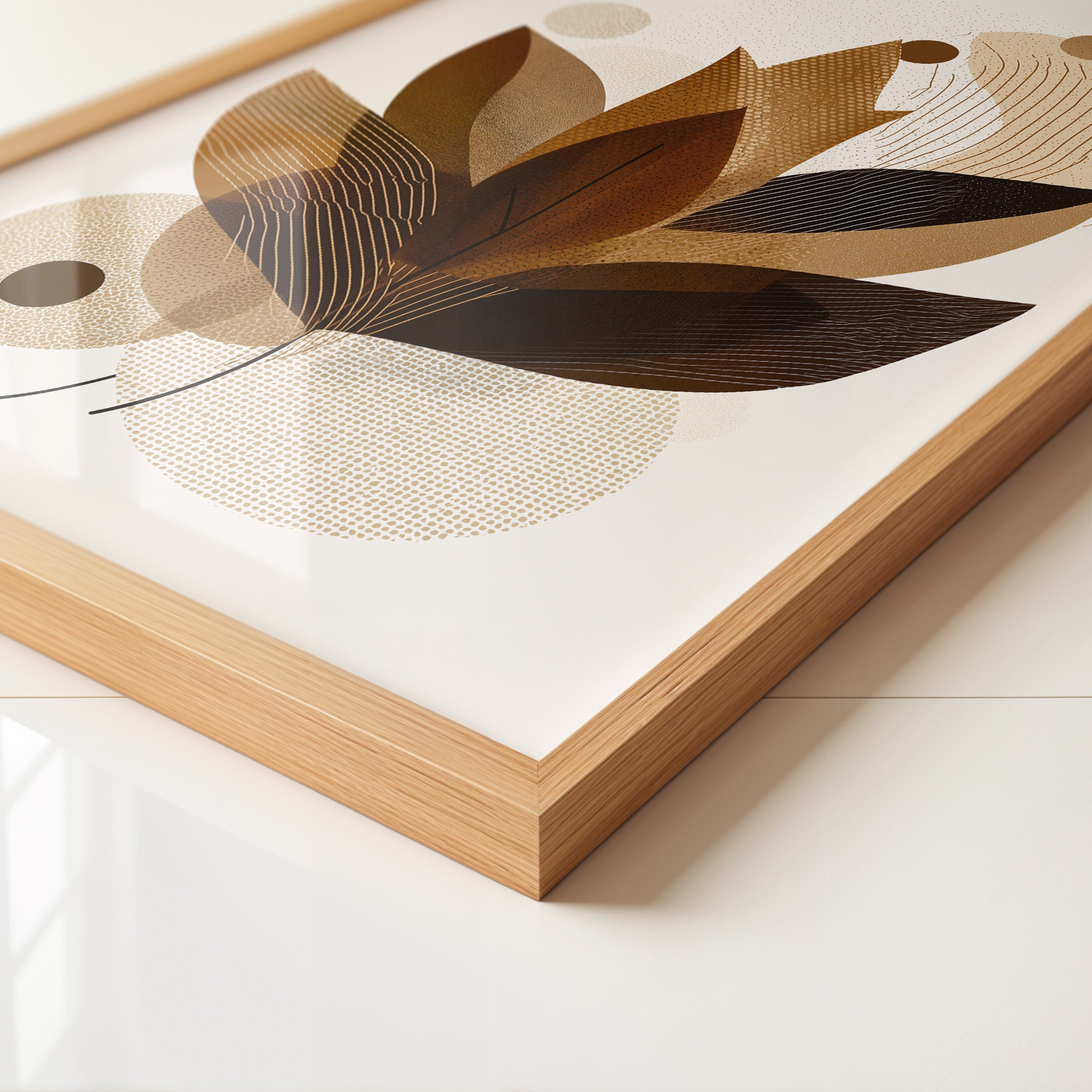 Abstrakte Blätter Braun Töne