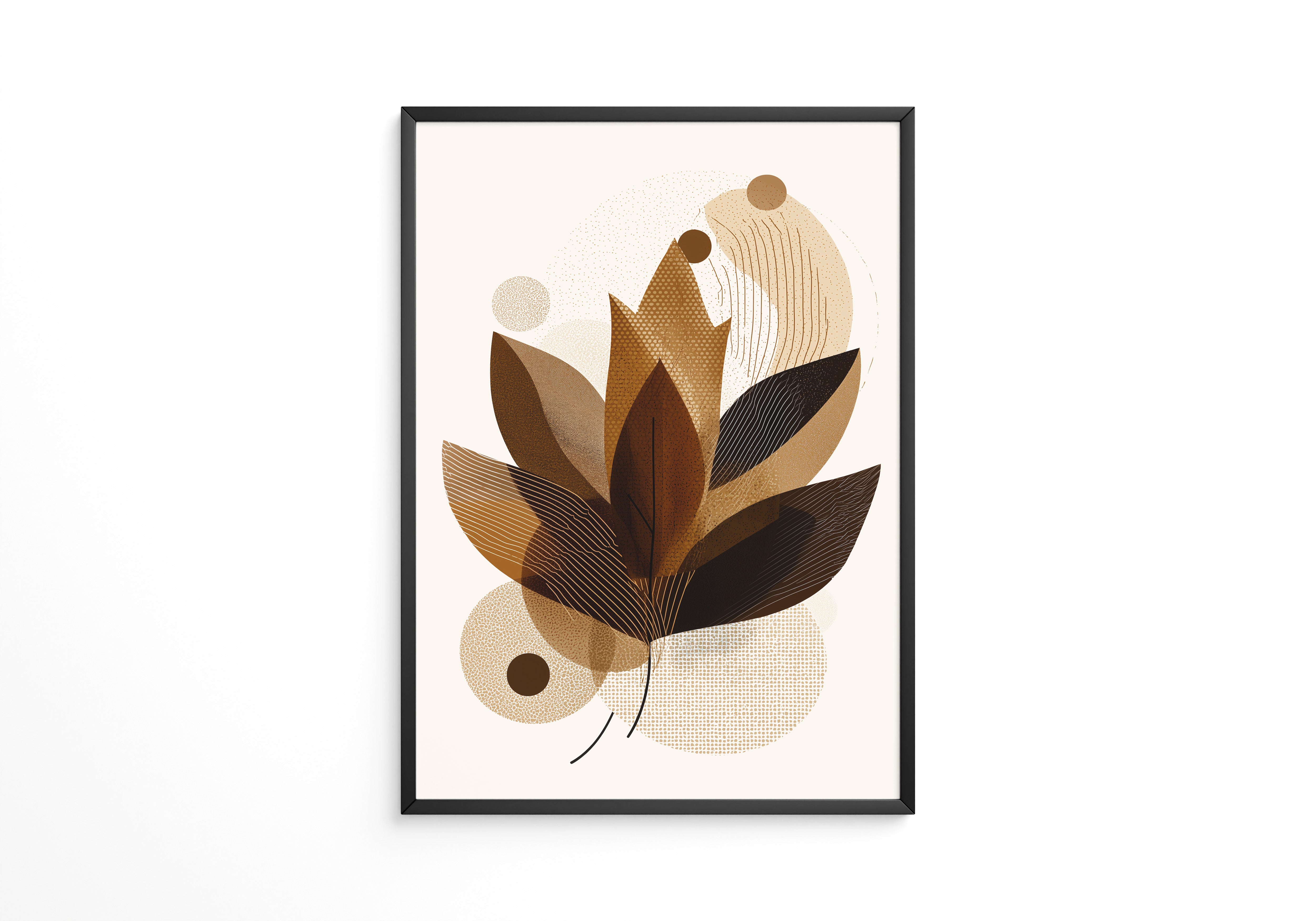 Abstrakte Blätter Braun Töne