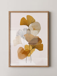 Ginkgoblätter Abstraktillustration Braun