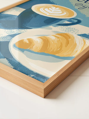 Cappuccino Croissant Pastelltöne