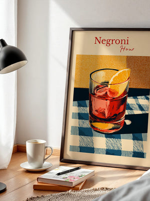 Negroni Glas Retro-Muster