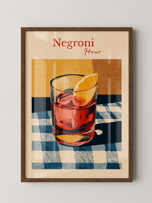Negroni Glas Retro-Muster