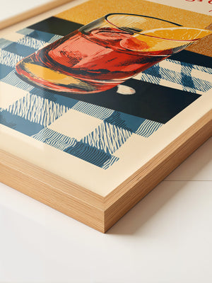 Negroni Glas Retro-Muster