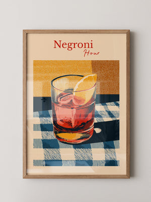 Negroni Glas Retro-Muster