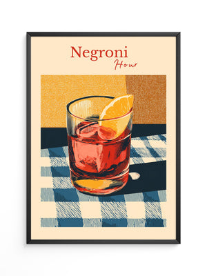 Negroni Glas Retro-Muster