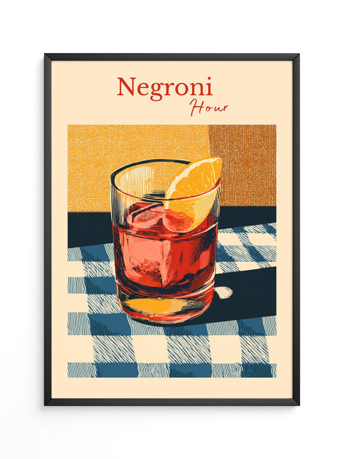 Negroni Glas Retro-Muster
