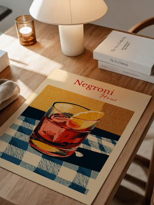 Negroni Glas Retro-Muster