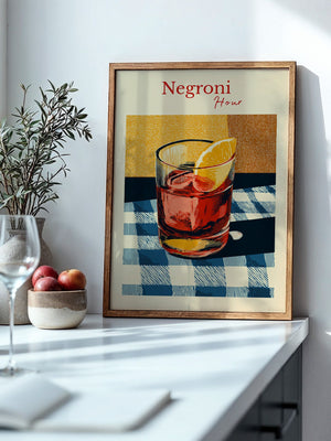 Negroni Glas Retro-Muster