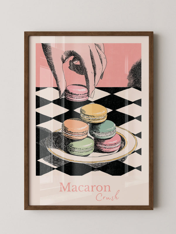 Pastell Macarons Schachbrett Stil