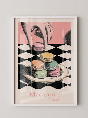 Pastell Macarons Schachbrett Stil