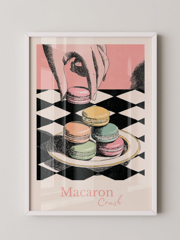 Pastell Macarons Schachbrett Stil