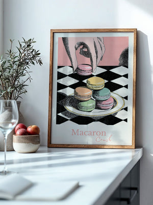 Pastell Macarons Schachbrett Stil
