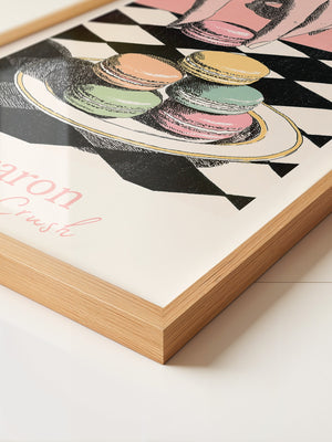 Pastell Macarons Schachbrett Stil