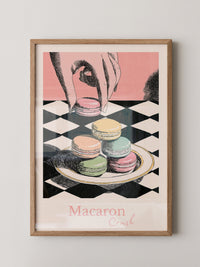 Pastell Macarons Schachbrett Stil