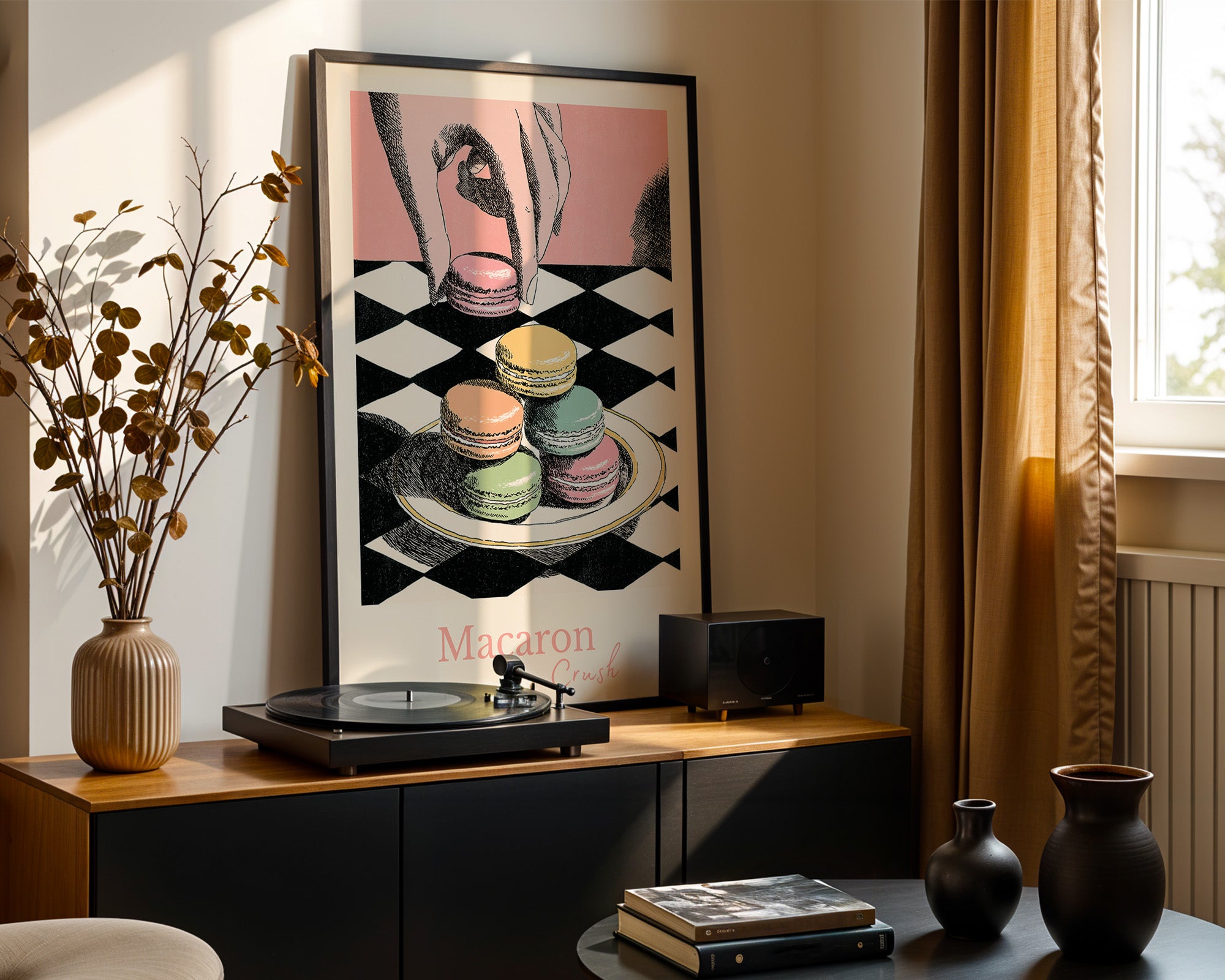 Pastell Macarons Schachbrett Stil