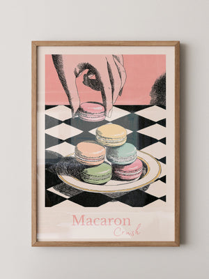 Pastell Macarons Schachbrett Stil