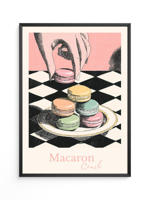 Pastell Macarons Schachbrett Stil